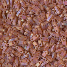 Miyuki quarter tila 5x1.2mm beads - Matted dark topaz ab QTL-134FR